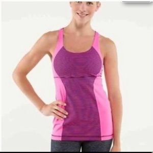 Pink Lululemon tank w/bra SZ4